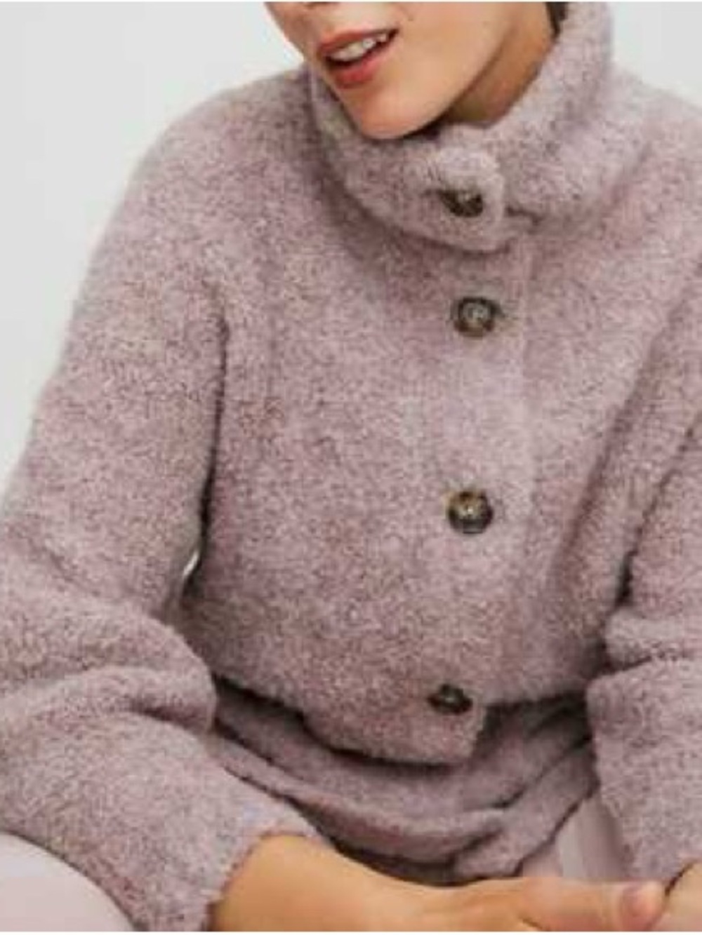 Wilfred Aritzia Lilac/Light Pink Alpaca Cardigan Size XS